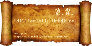 Müllerleily Urbána névjegykártya